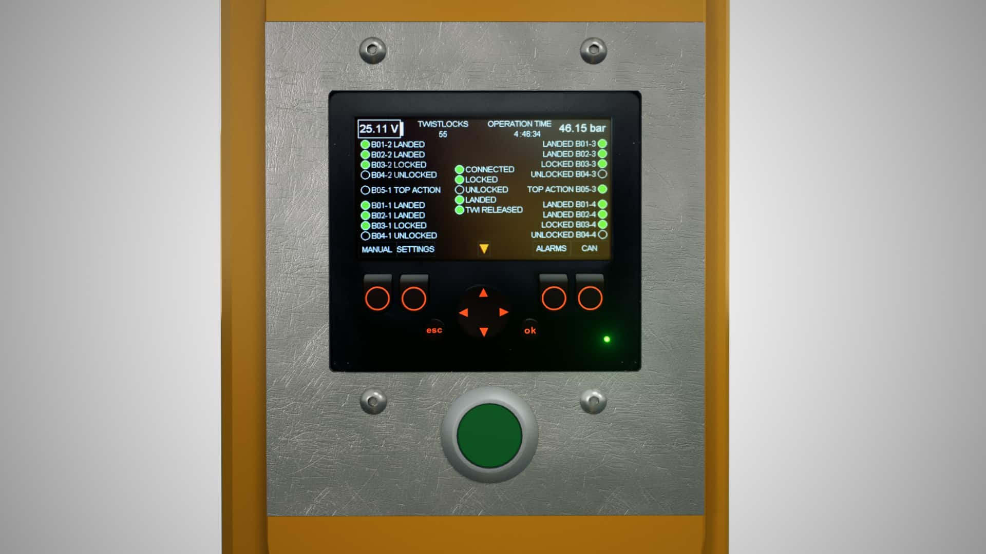 Overheight Spreaders Information Display