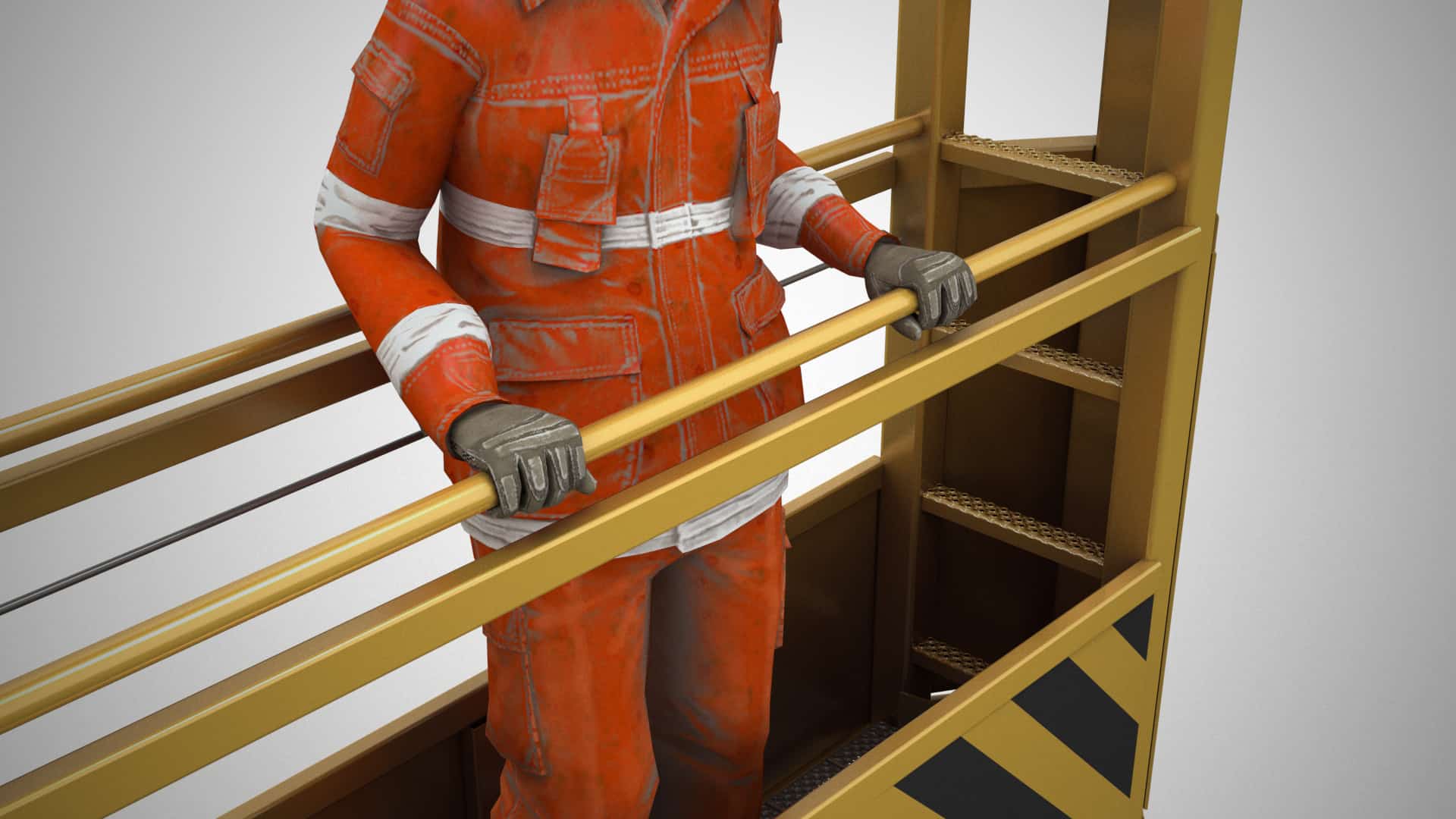 Safety Lashing Gondola Hand Protection Railing