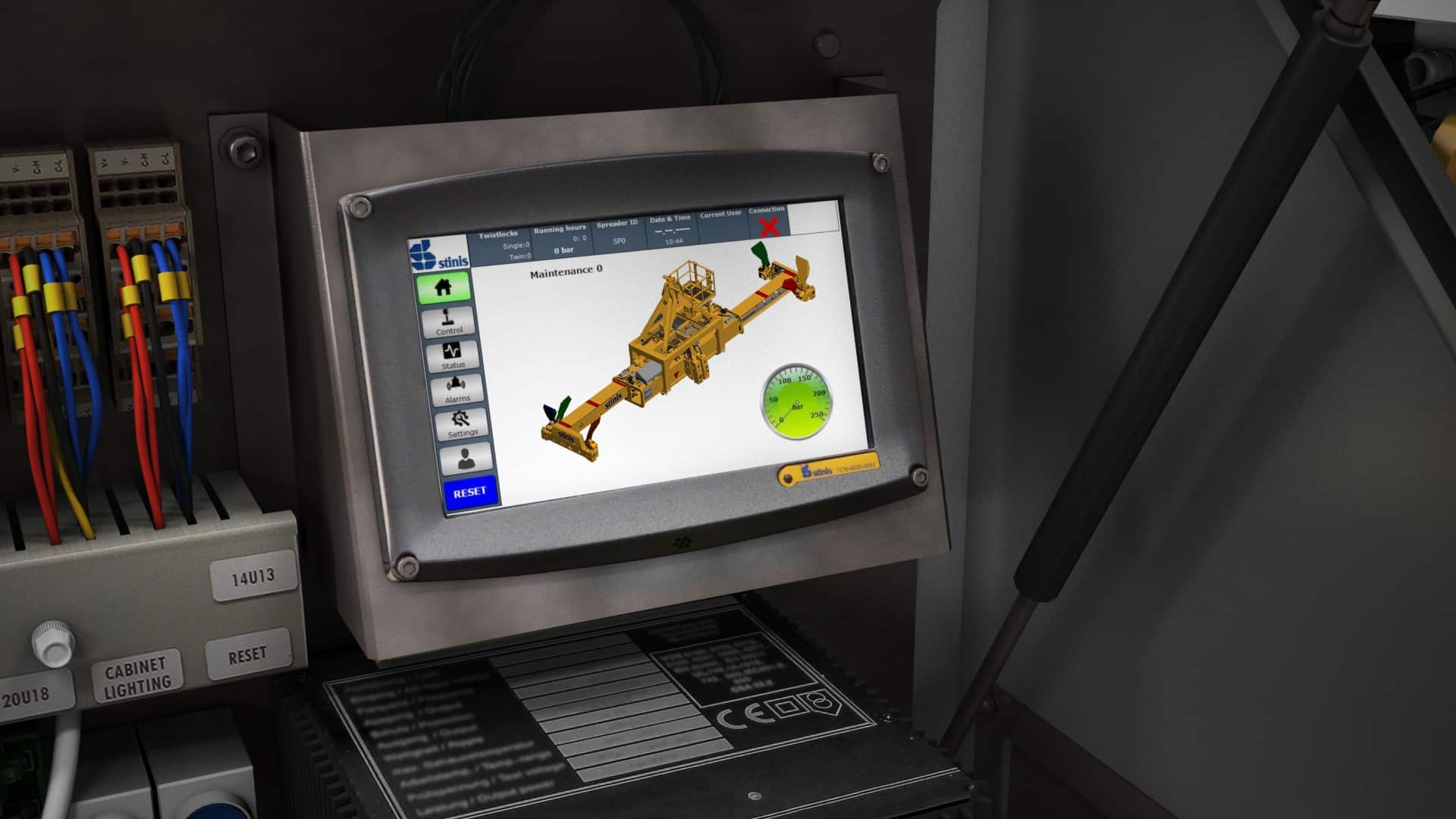 Mobile Harbour Crane Spreaders Touch Screen