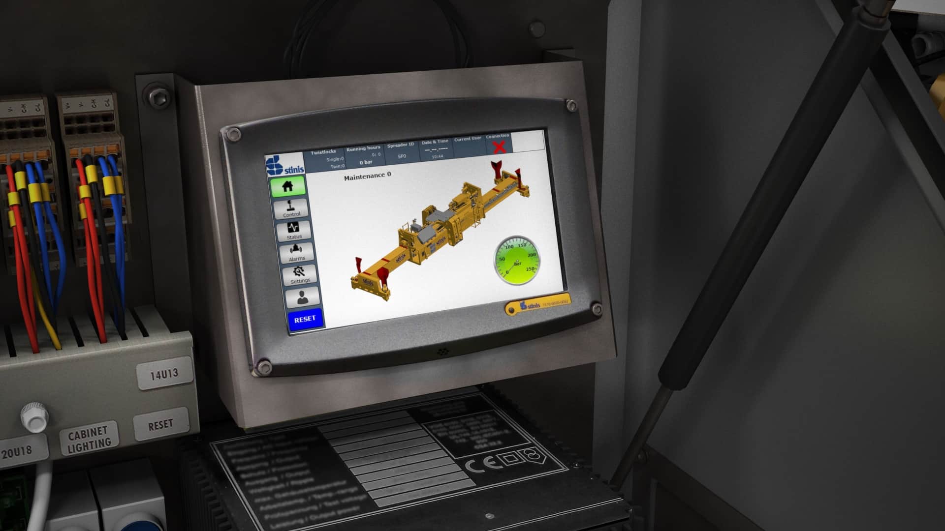 Ship to Shore Spreaders Touch Screen
